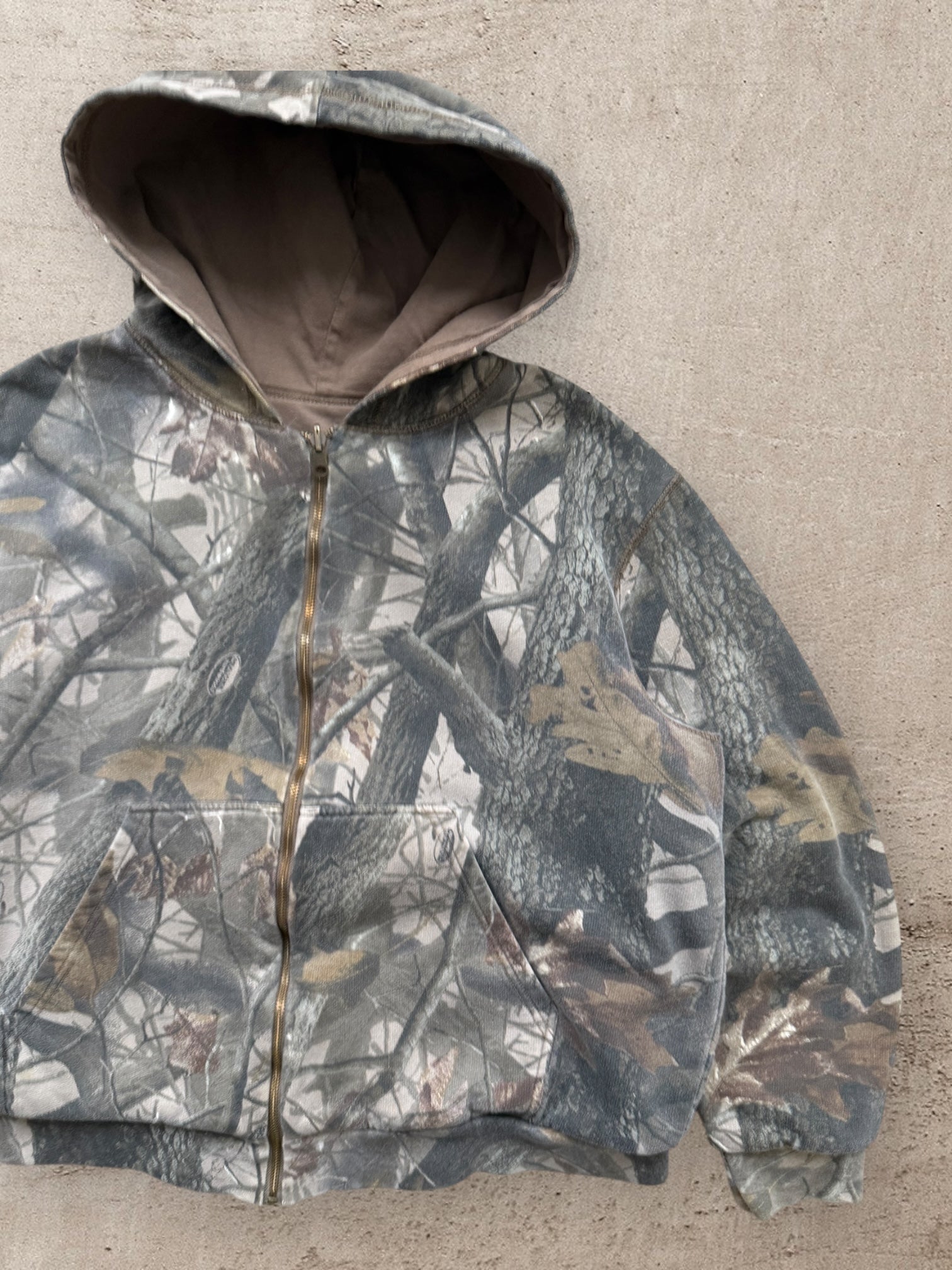 00s Real Tree Camouflage Reversible Zip Up Hoodie - Medium