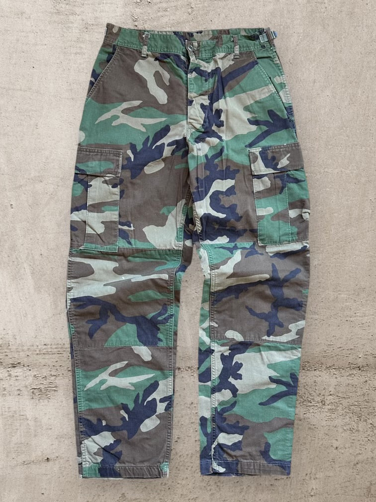 90s Army Camouflage Cargo Pants - 31