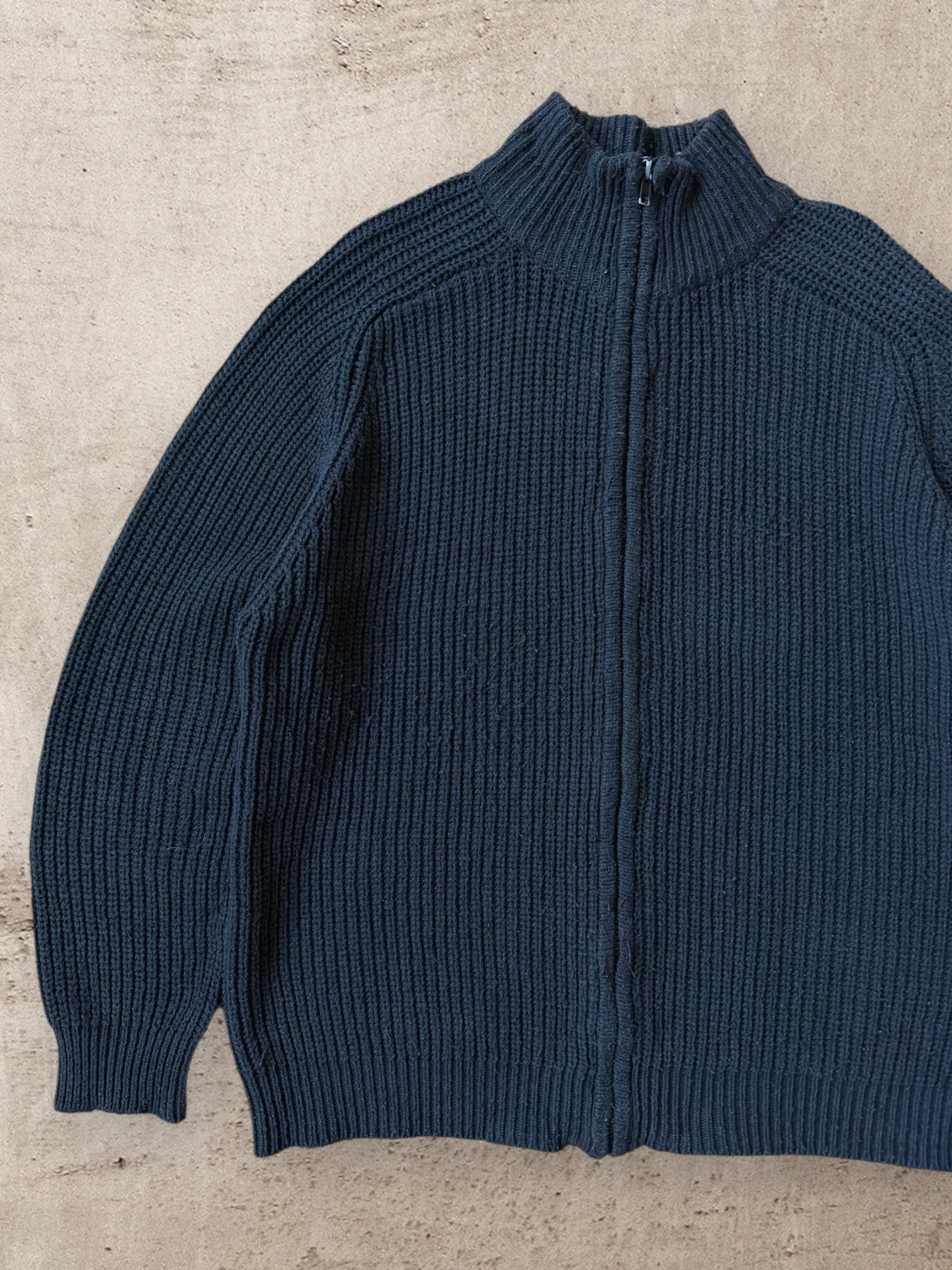 00s Napoliello Zip Up Knit Sweater - Medium
