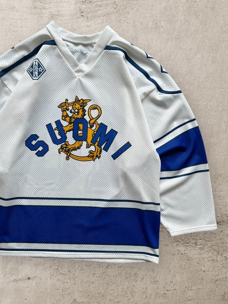 90s Suomi Finland Mesh Hockey Jersey - XL