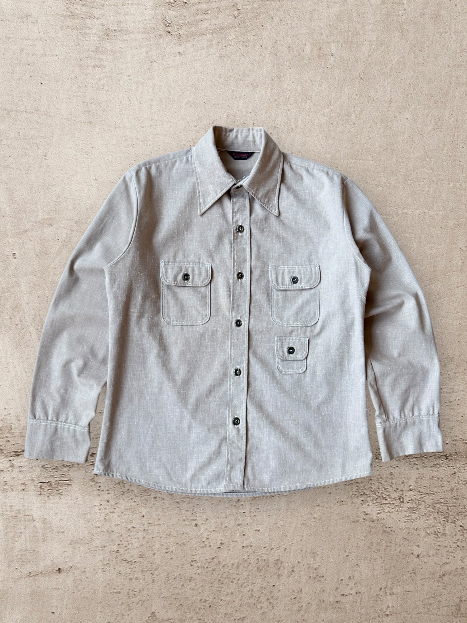 70s Richman Cargo Button Up Shirt - Large