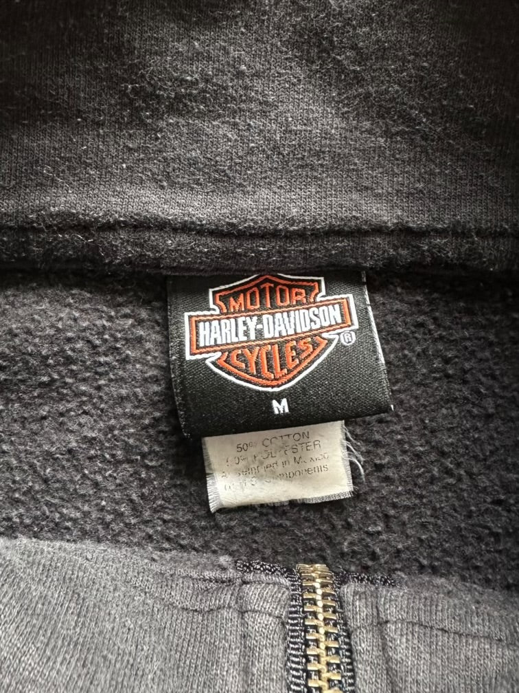 00s Harley Davidson 1/4 Zip Sweatshirt - Medium