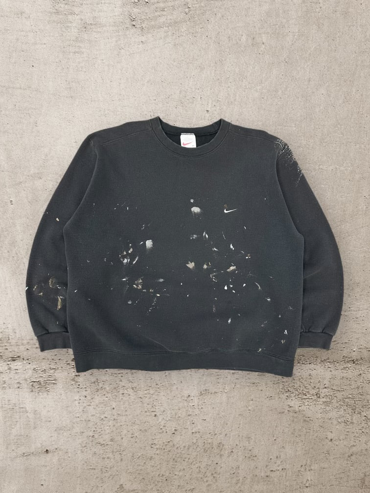 90s Nike Distressed Mini Swoosh Crewneck - XL