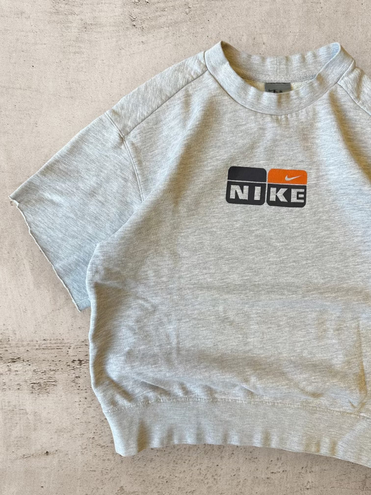 00s Nike Square Graphic Cut Off Crewneck - Small