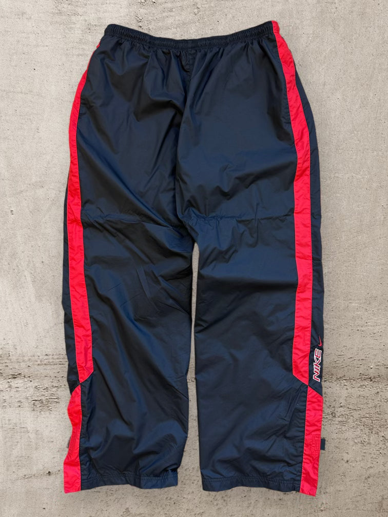 00s Nike Black Striped Nylon Pants - 36x33