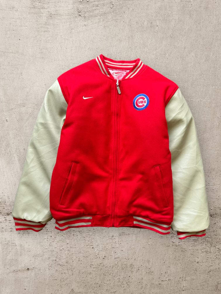 00s Nike Chicago Cubs Reversible Varsity Jacket - Small