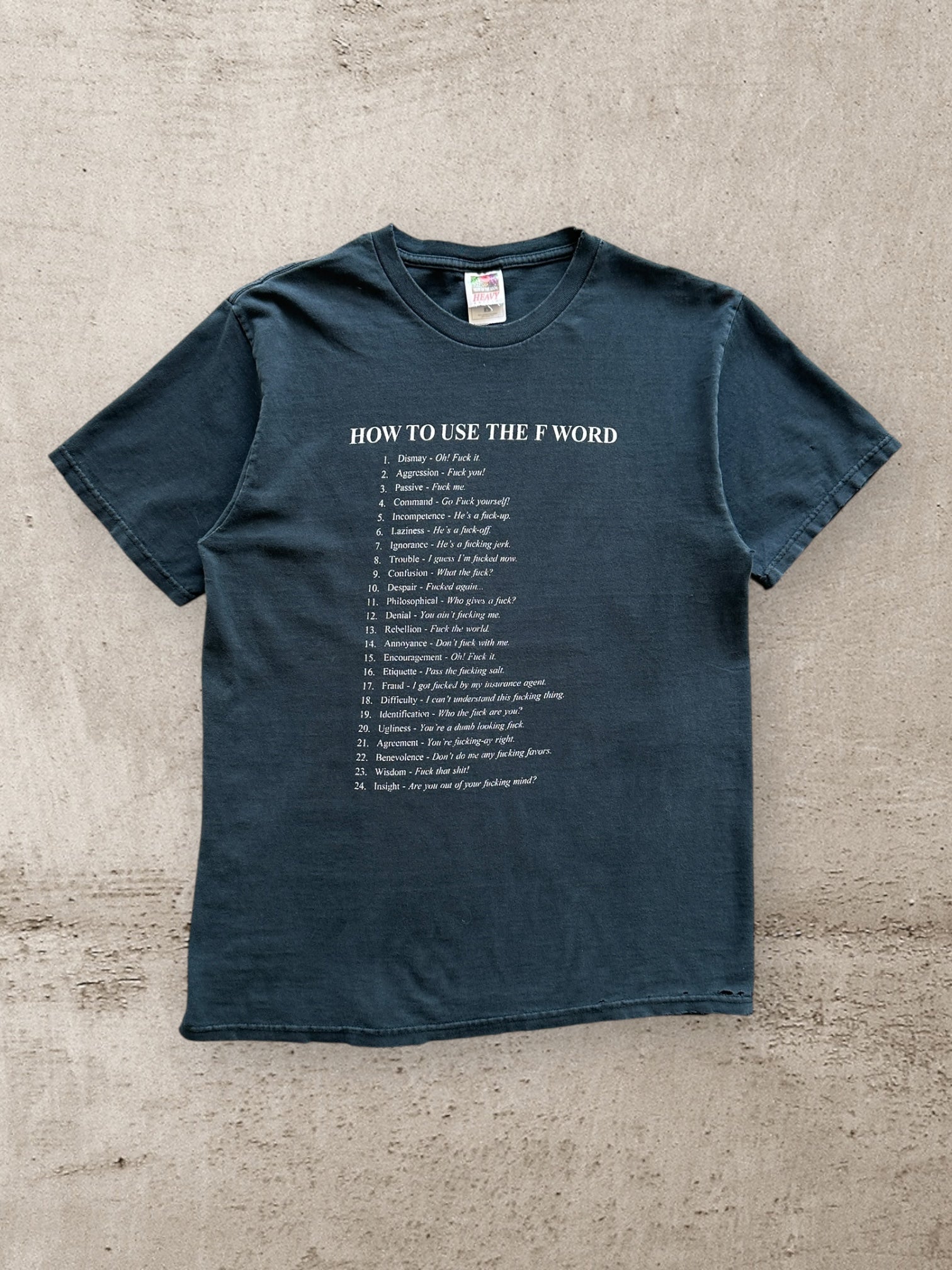 00s How To Use The F Word Graphic T-Shirt - Large