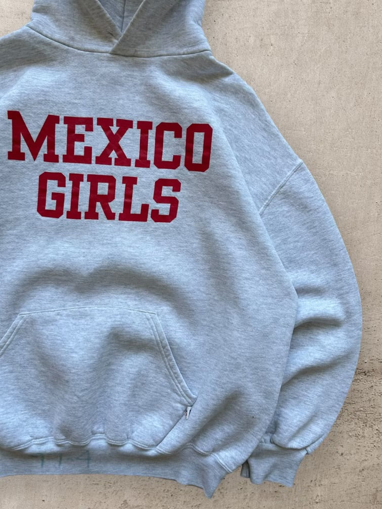 90s Russell Athletic Mexico Girls Hoodie - Large