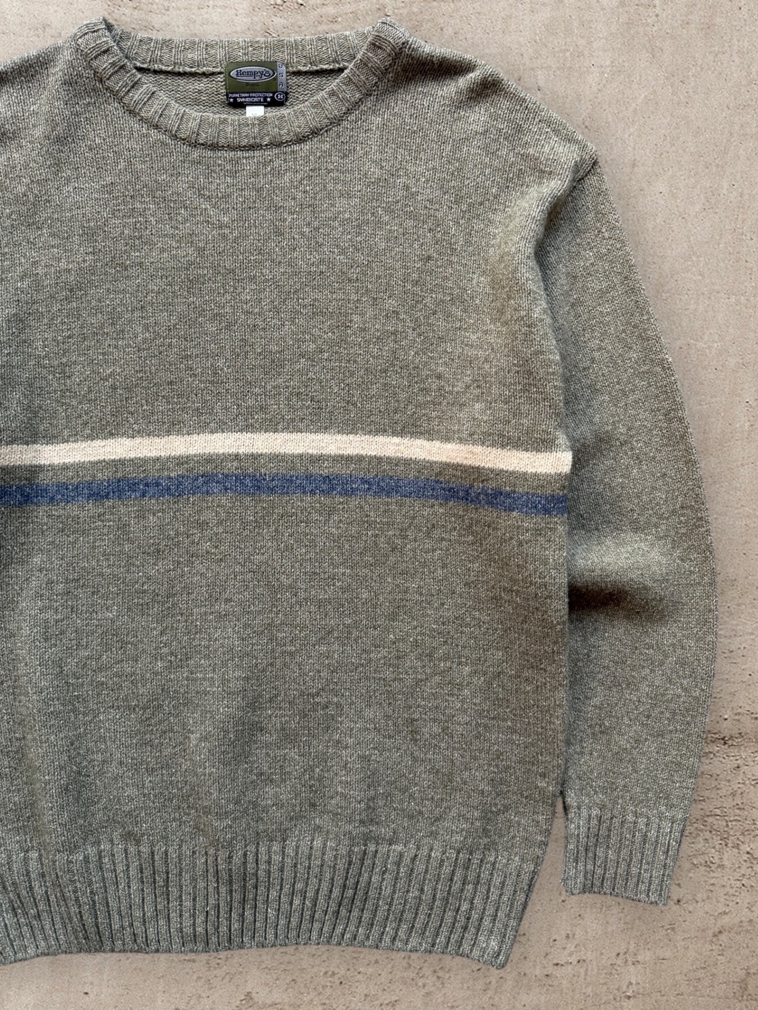 90s Hempys Striped Knit Sweater - XL