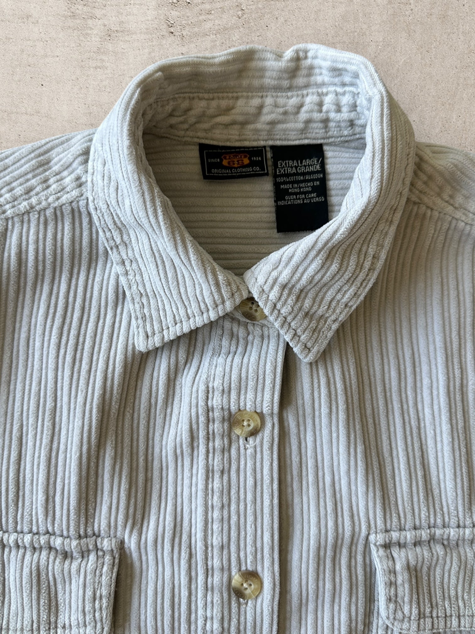 00s Route 66 Corduroy Button Up Shirt - XL