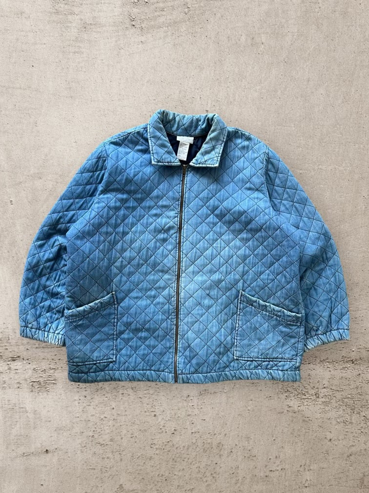 00s Quilted Chore Zip Up Jacket - 2XL