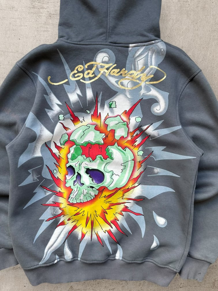 00s Ed Hardy Love Kills Slowly Graphic Hoodie - Medium