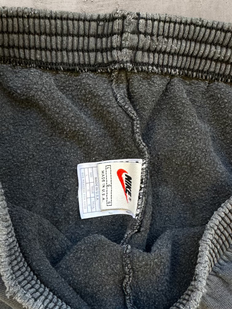 90s Nike Monotone Black Distressed Sweatpants - 30x31