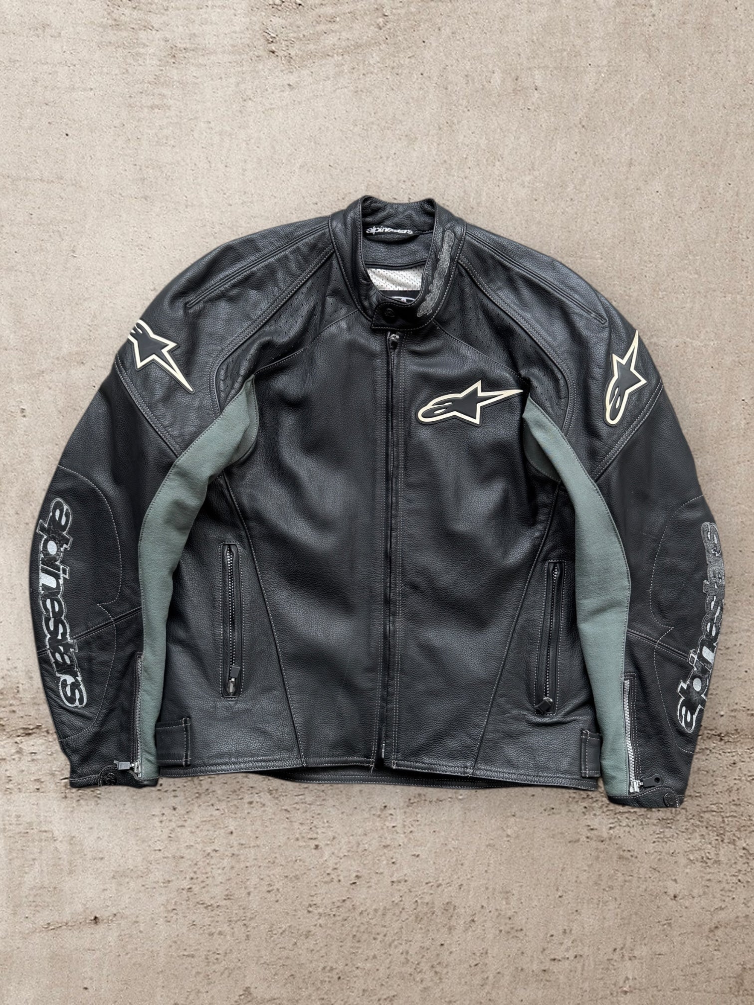 00s Alpinestars Moto Leather Jacket - Medium