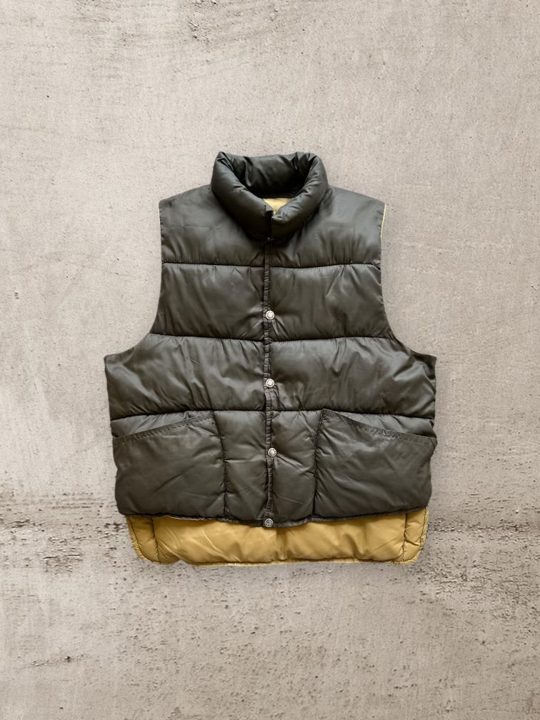 80s/90s Reversible Puffer Vest - Large