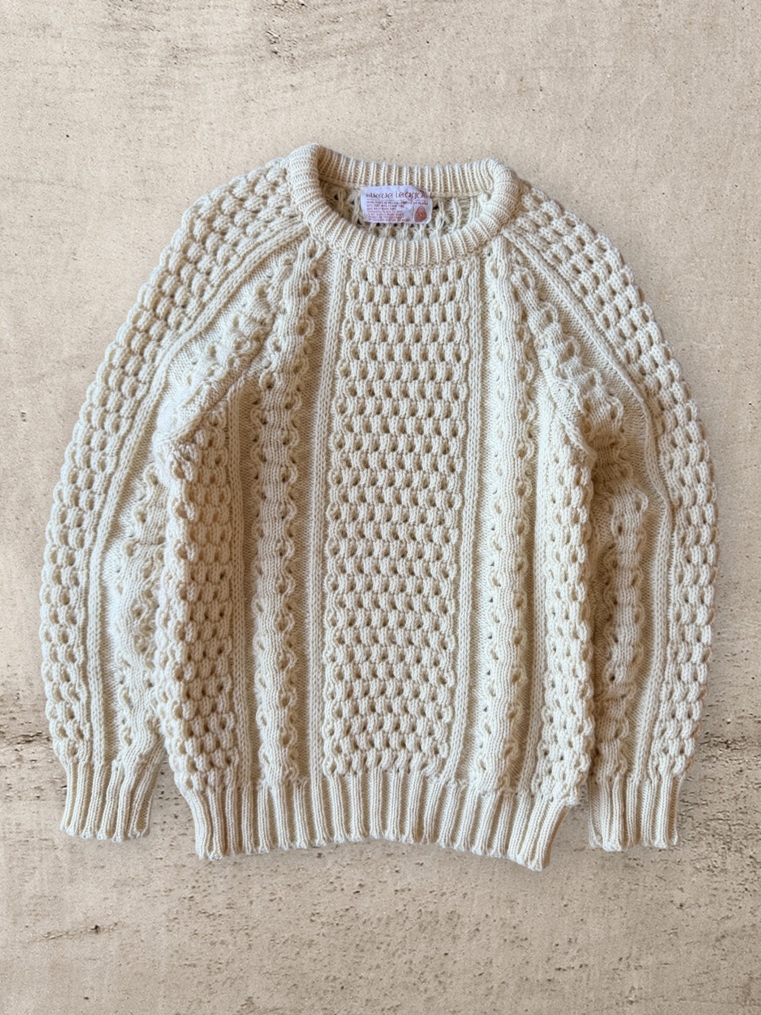 80s Slieve League Wool Knit Sweater - Medium