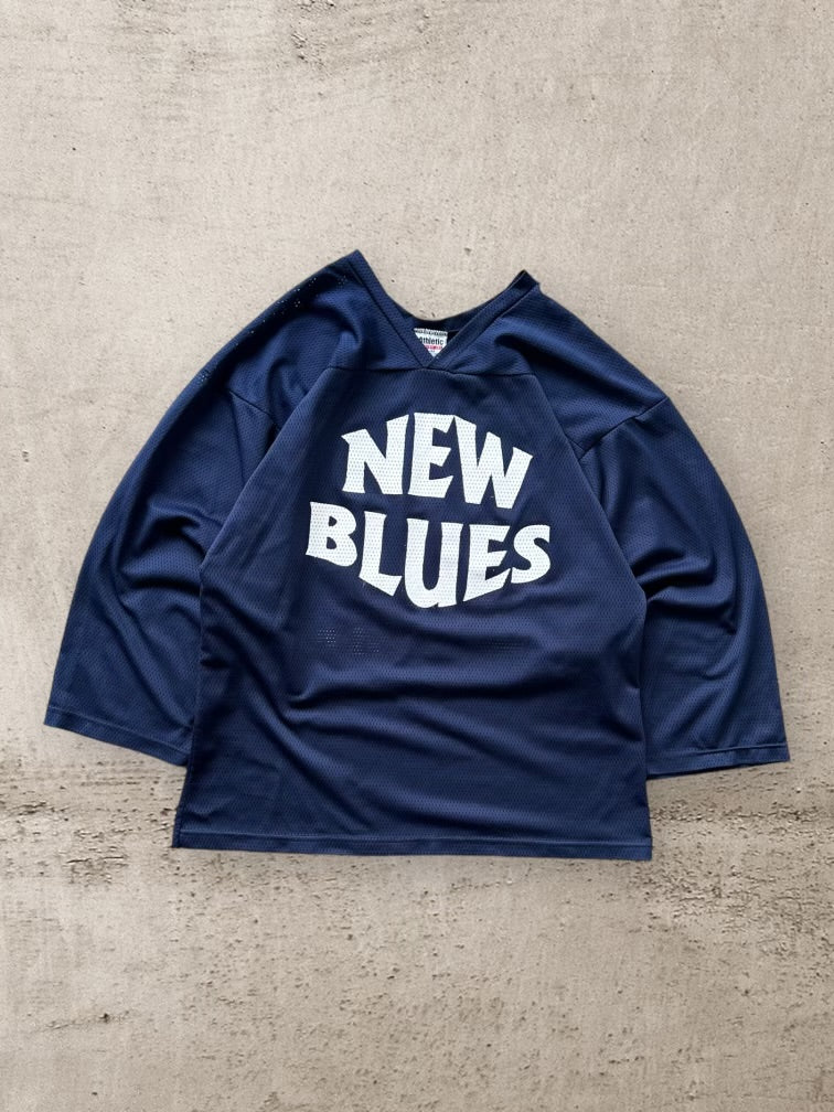 90s New Blues Mesh Hockey Jersey - Large