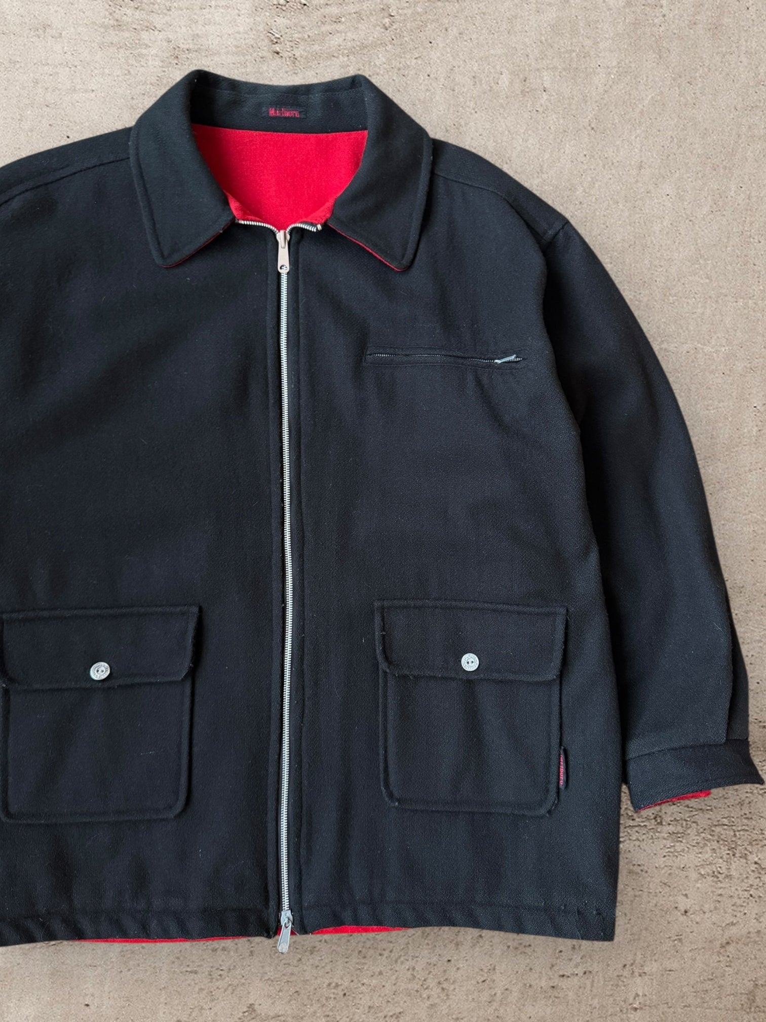 90s Marlboro Reversible Wool Jacket - XL