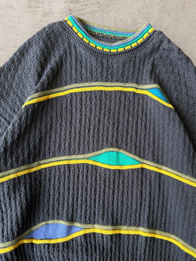 90s Reunion Striped Knit Sweater - XL