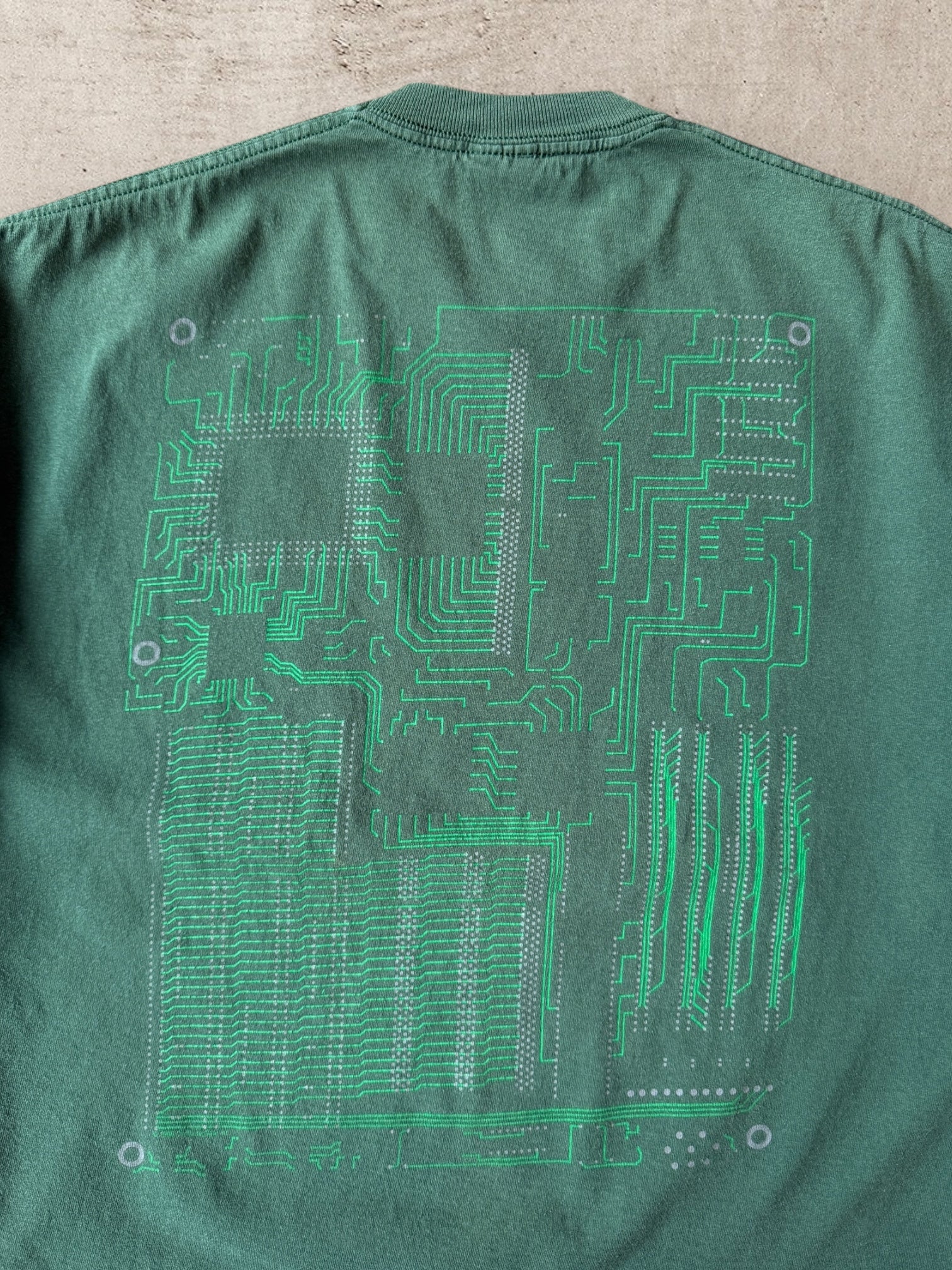 90s Mother Board Circuit Graphic T-Shirt - XL