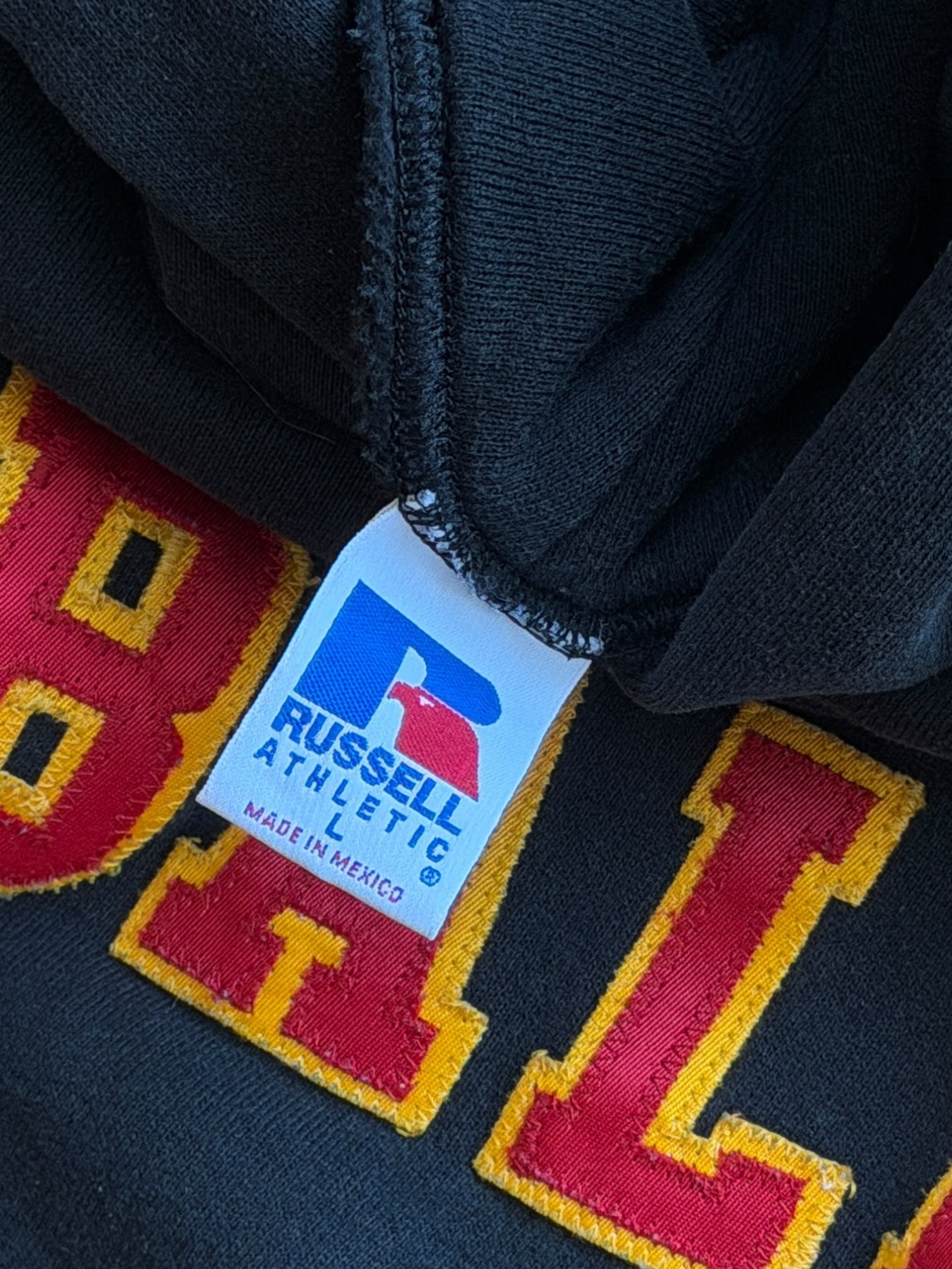 90s Russell Athletic Football Hoodie - Large