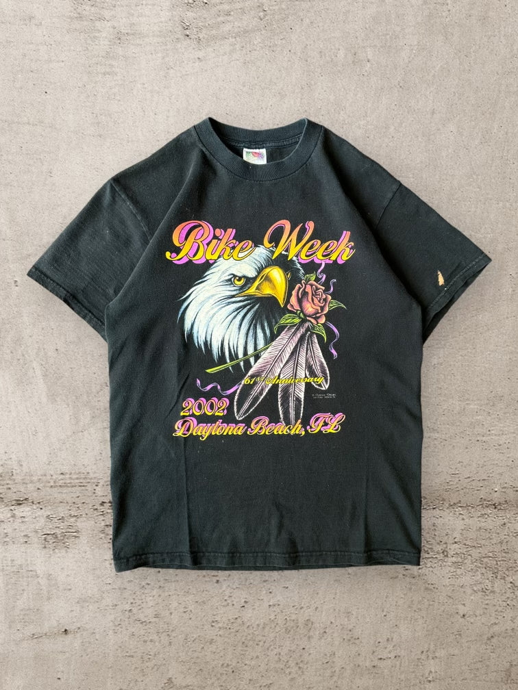 02 Bike Week Eagle & Rose T-Shirt - Medium