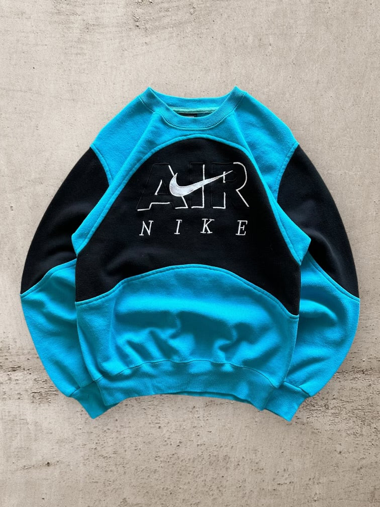 90s Nike Team Embroidered Color Block Crewneck - Medium