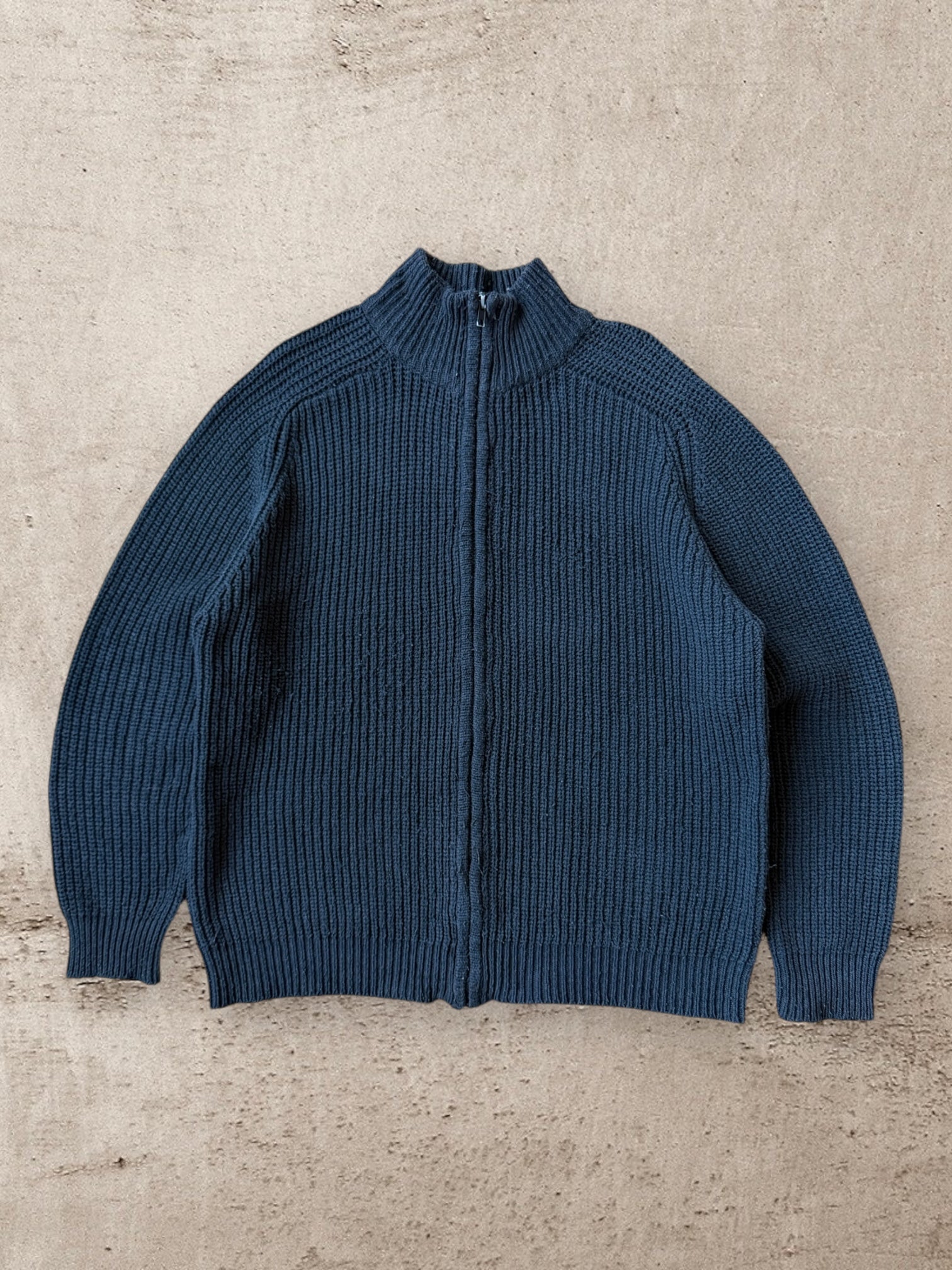 00s Napoliello Zip Up Knit Sweater - Medium