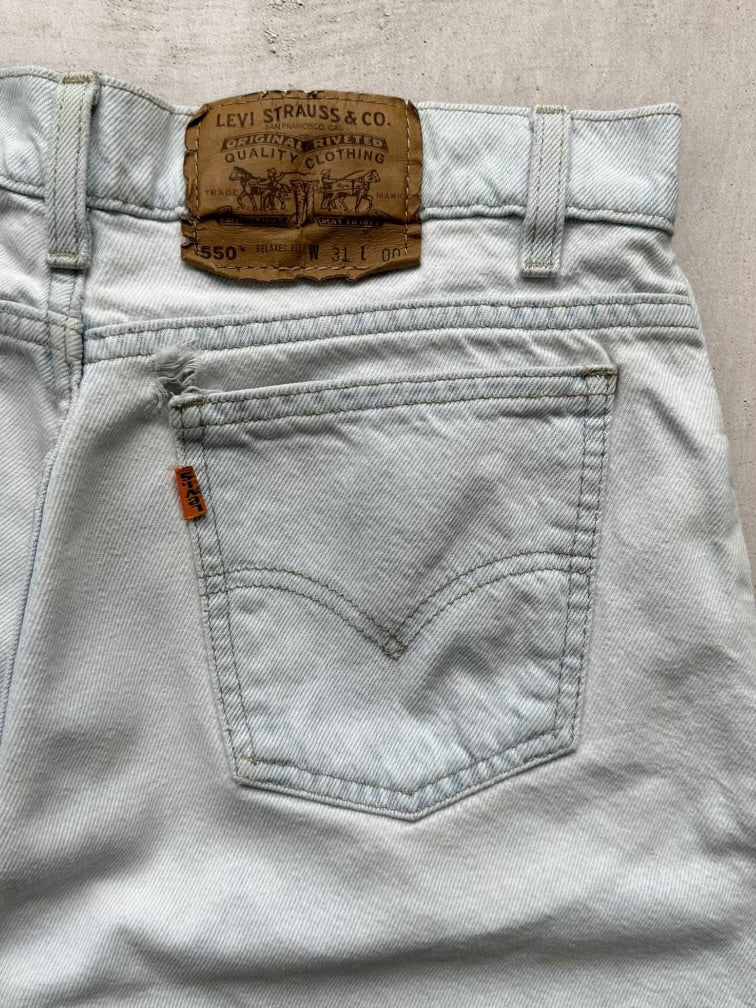 90s Levi’s 550 Orange Tab Denim Shorts - 30