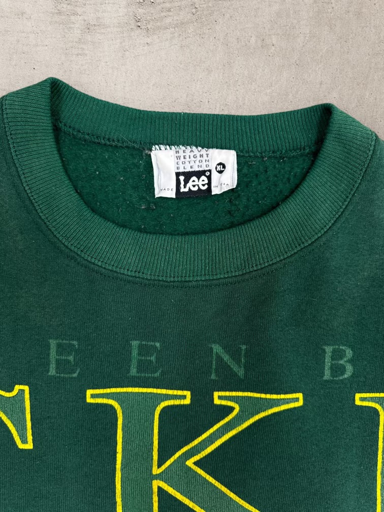 90s Packers Spell Out Graphic Crewneck - Large