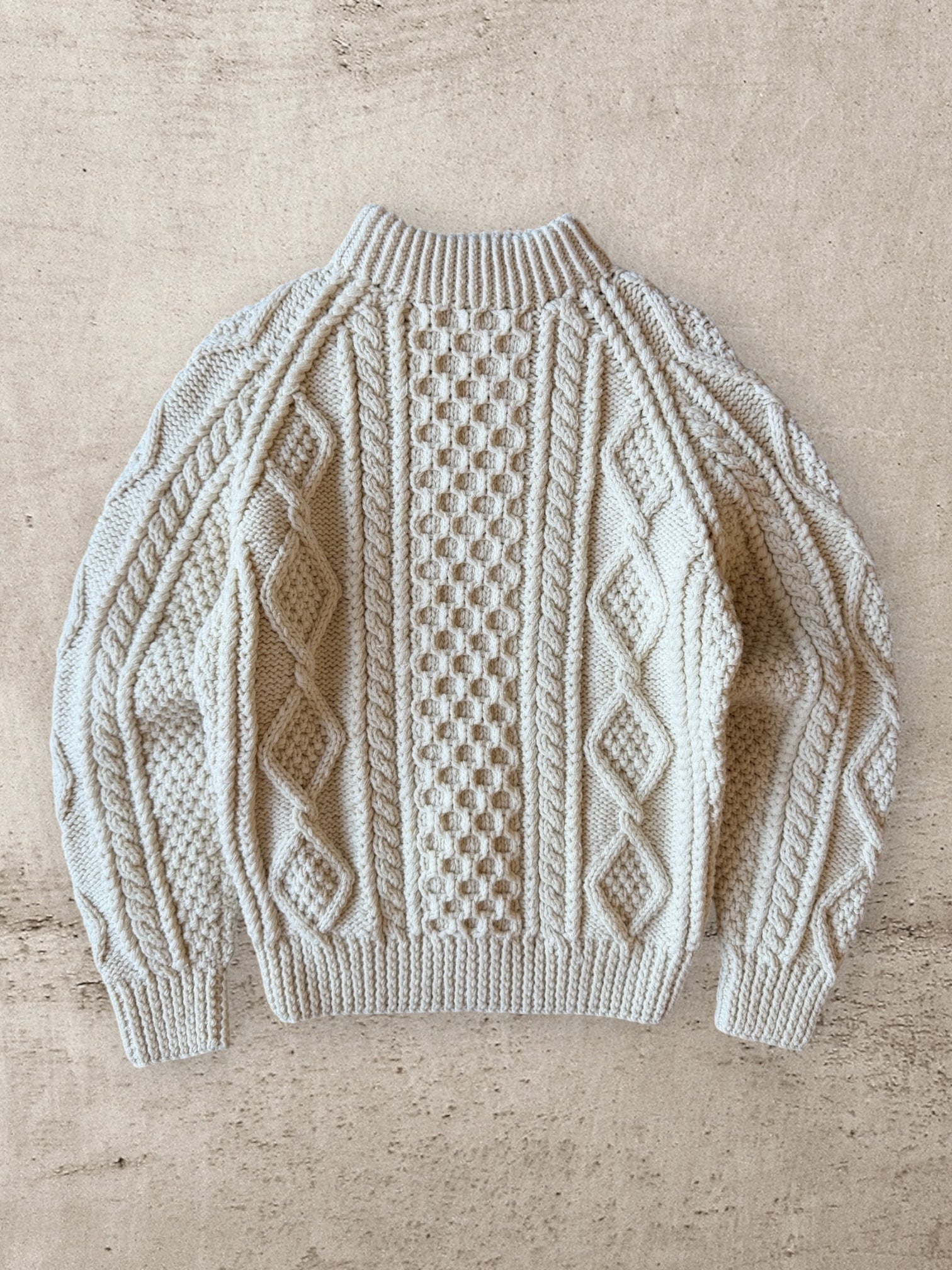 80s Handknitted Wool Sweater - Small