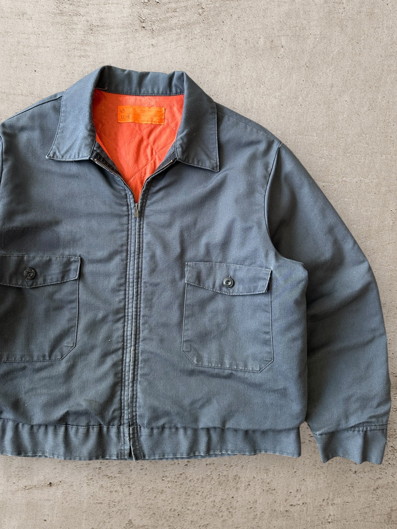 70s Union Made Two Pocket Zip Up Work Jacket - XL