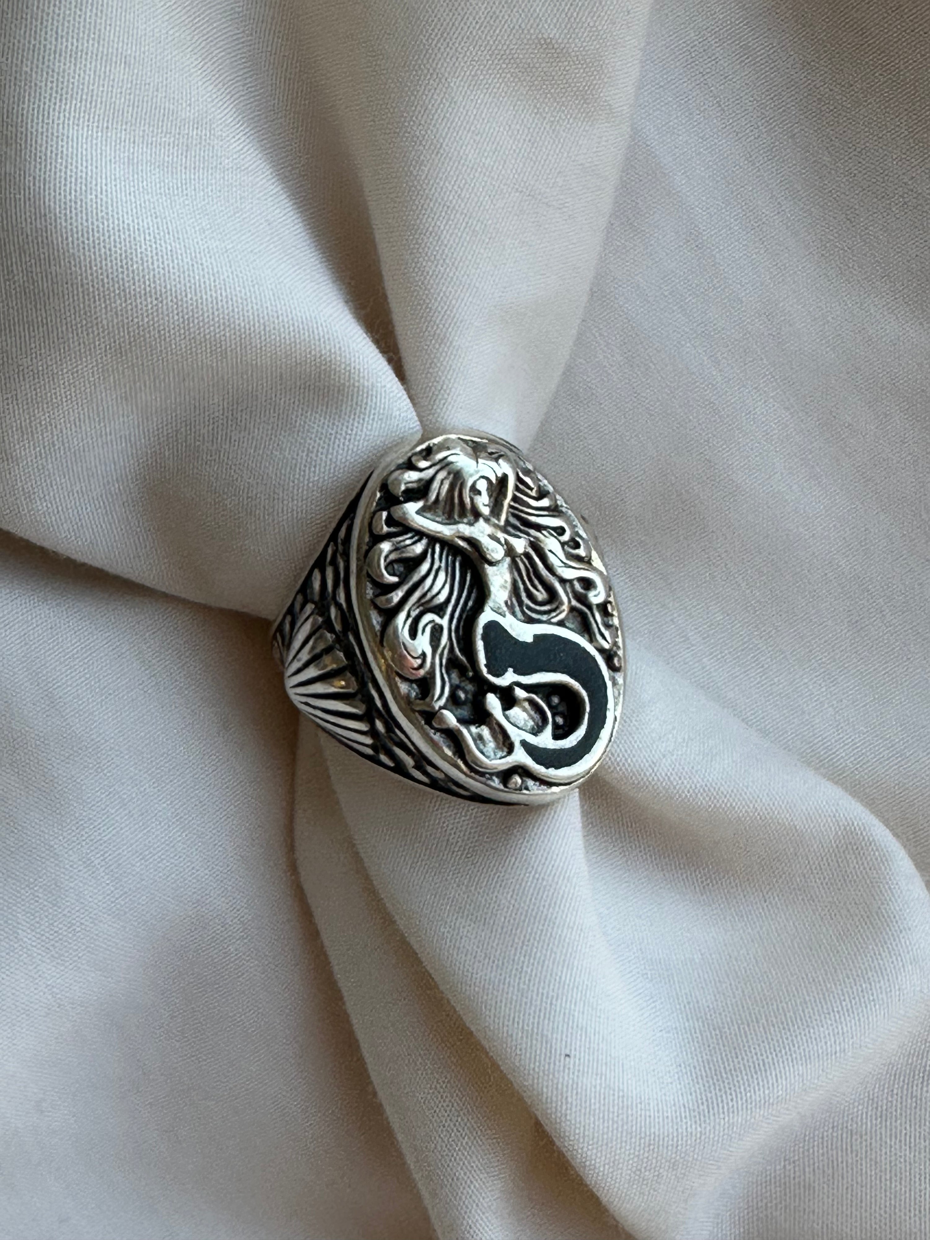 1986 G&S Mermaid Biker Ring Size 12