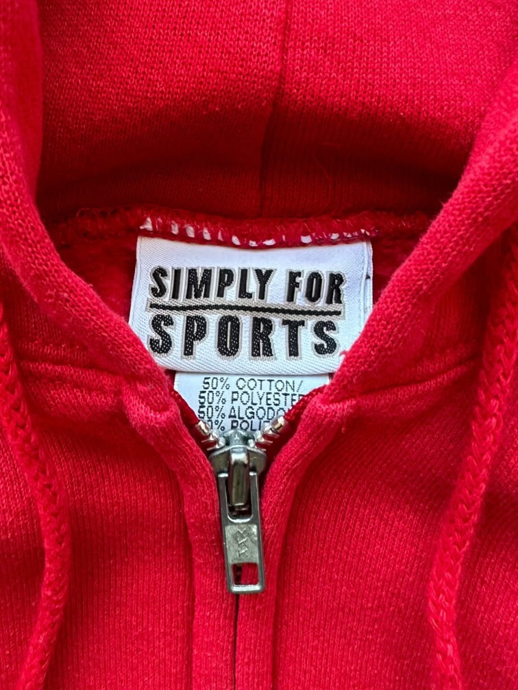 90s Simply For Sports Zip Up Hoodie - Medium