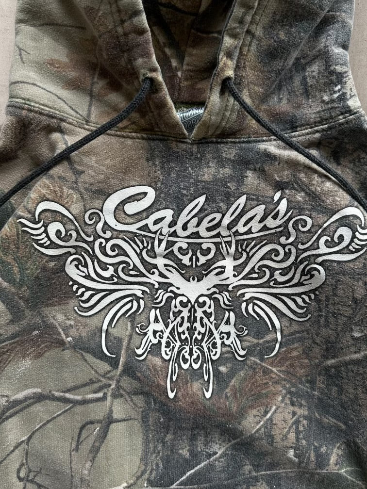 00s Cabelas Real Tree Camouflage Hoodie - Medium