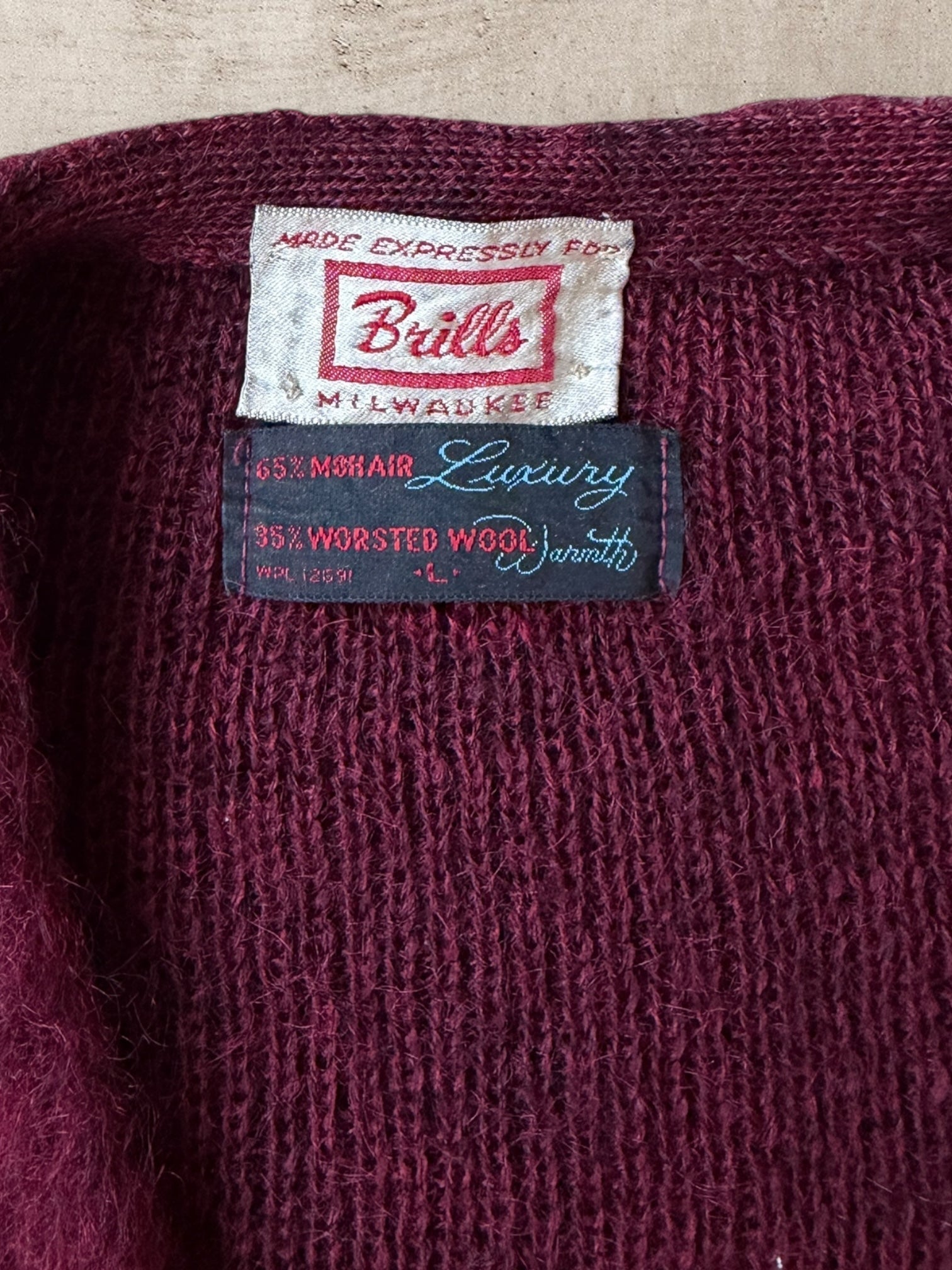 60s Brills Mohair Cardigan Sweater - Medium