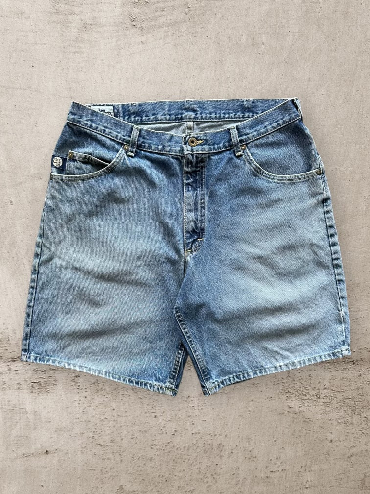 00s Lee Dungaree Denim Shorts - 36