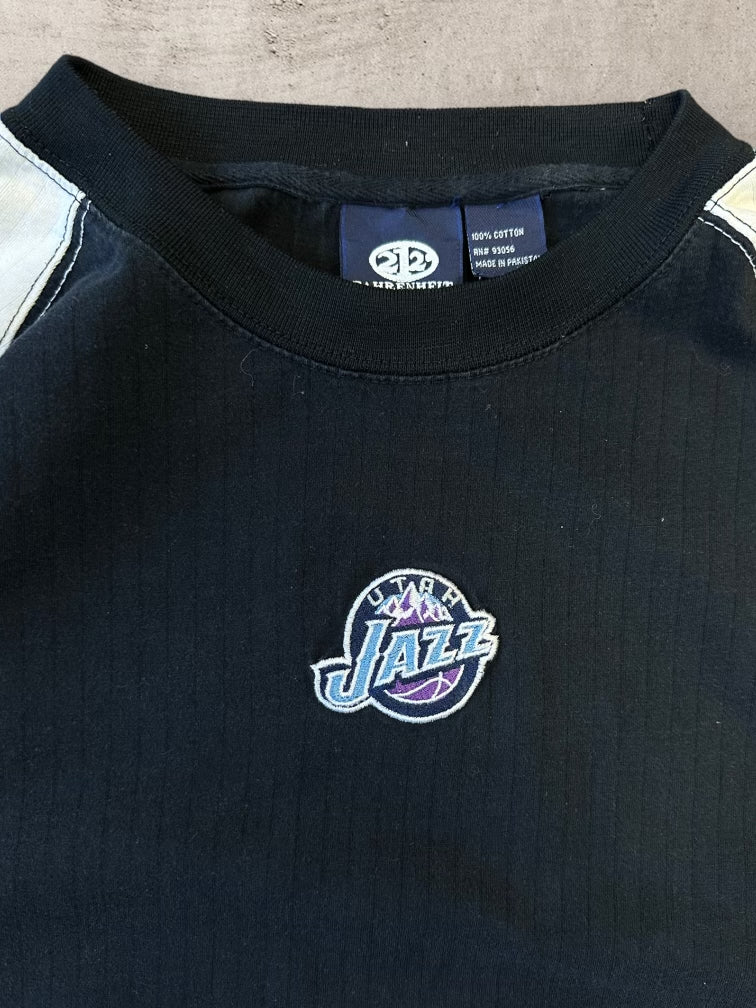 90s Utah Jazz Color Block Striped Long Sleeve T-Shirt - Large