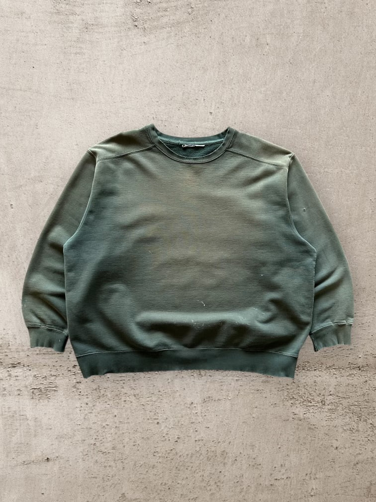 00s Faded & Distressed Green Crewneck - XXL