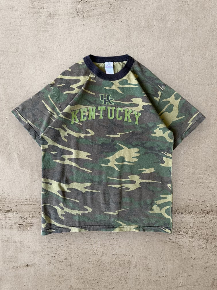 00s Kentucky University Camouflage T-Shirt - Large