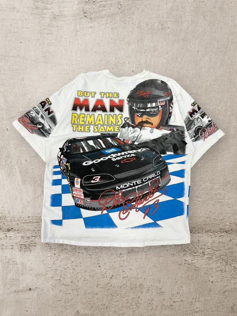 90s Dale Earnhardt Nascar AOP Graphic T-Shirt - XXL