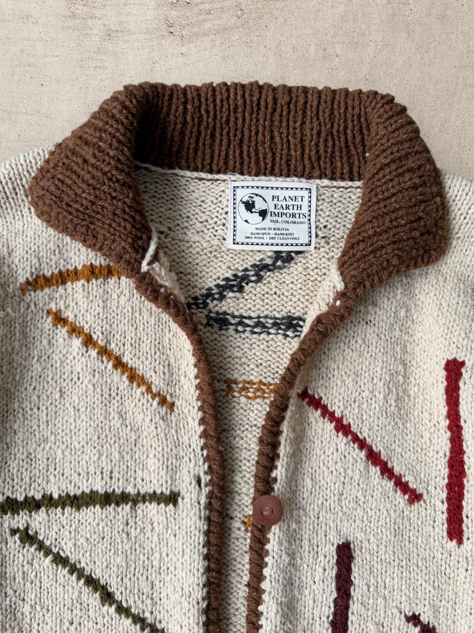 00s Planet Earth Imports Hand Hand Knit Sweater - XL