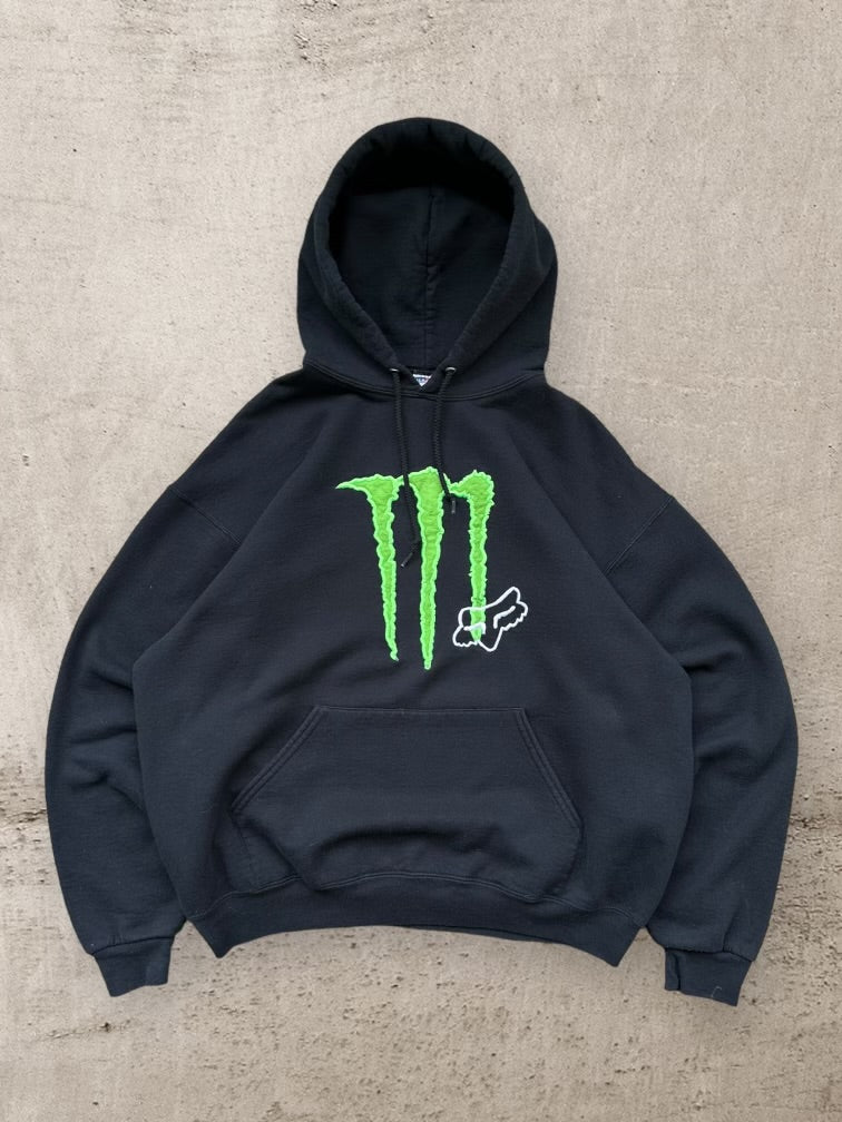 00s Monster Fox Racing Embroidered Hoodie - Large