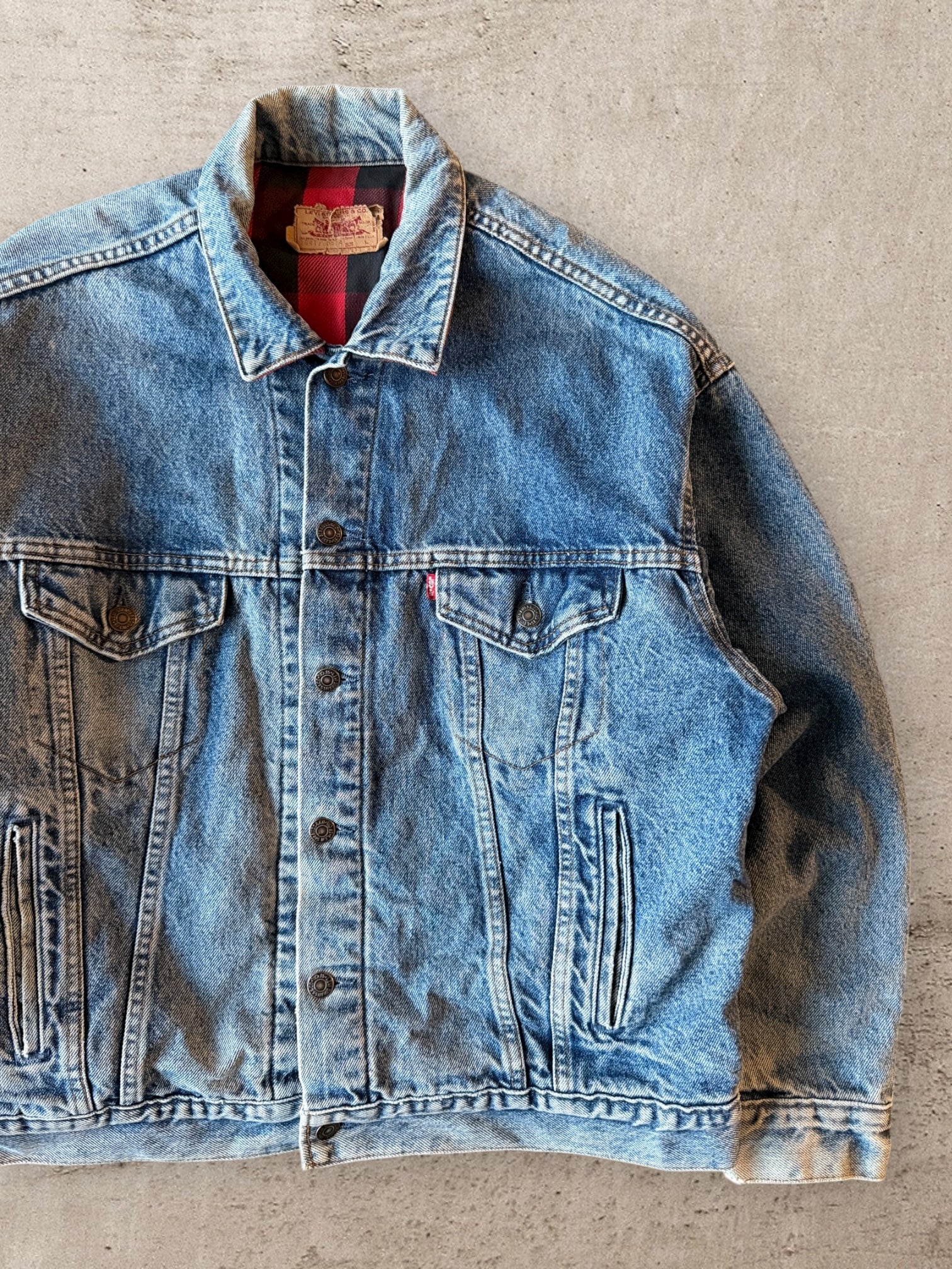 80s Levi’s Flannel Lined Denim Jacket - Large