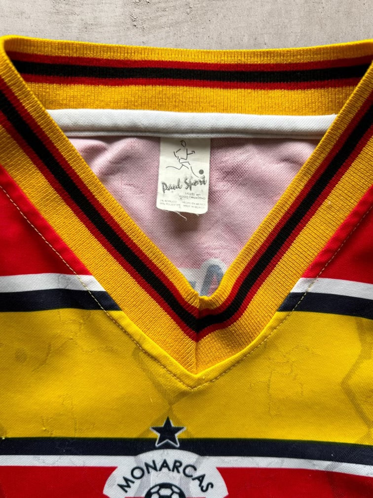 90s Monarcas Morelia Striped Soccer Jersey - XL