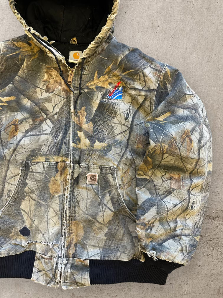 00s Carhartt Camouflage Hooded Jacket - XL