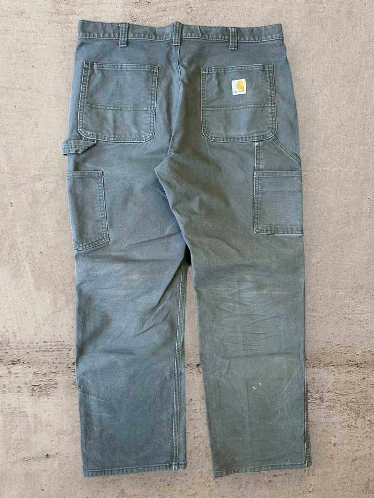 00s Carhartt Grey Double Knee Carpenter Pants - 36x30