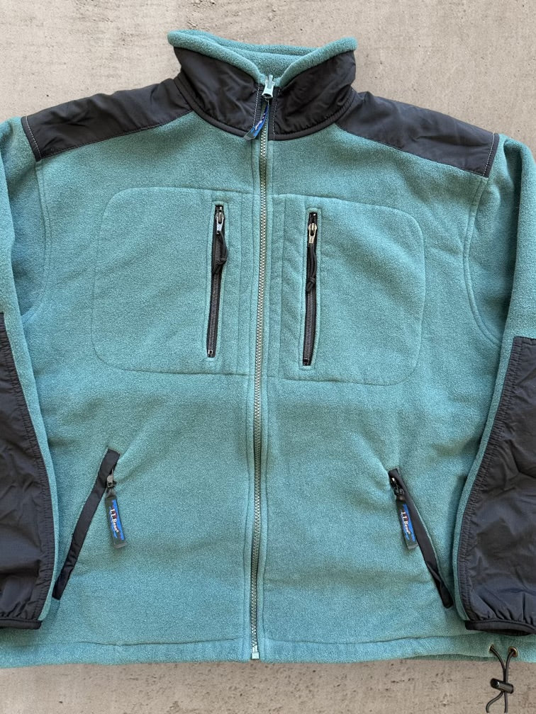 00s L.L Bean Full Zip Cargo Fleece - Large