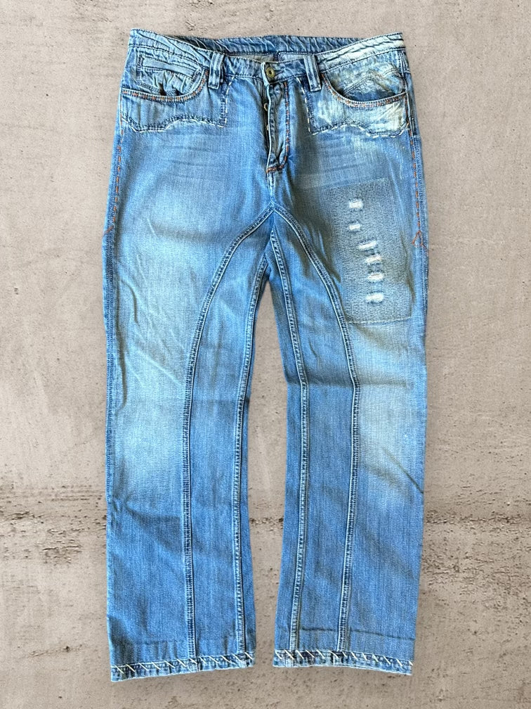 00s Antik Double Seam Medium Wash Denim Jeans - 34x31