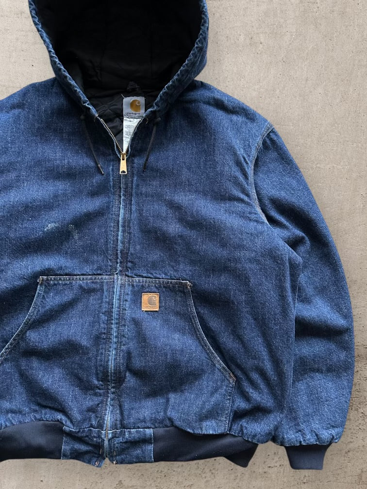 00s Carhartt Denim Hooded Jacket - XL